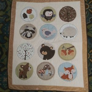 Woodland baby quilt
